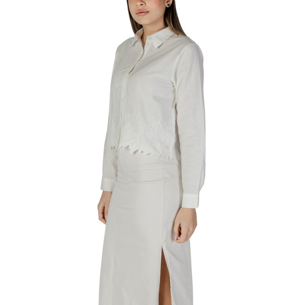 Jacqueline De Yong White Cotton Shirt