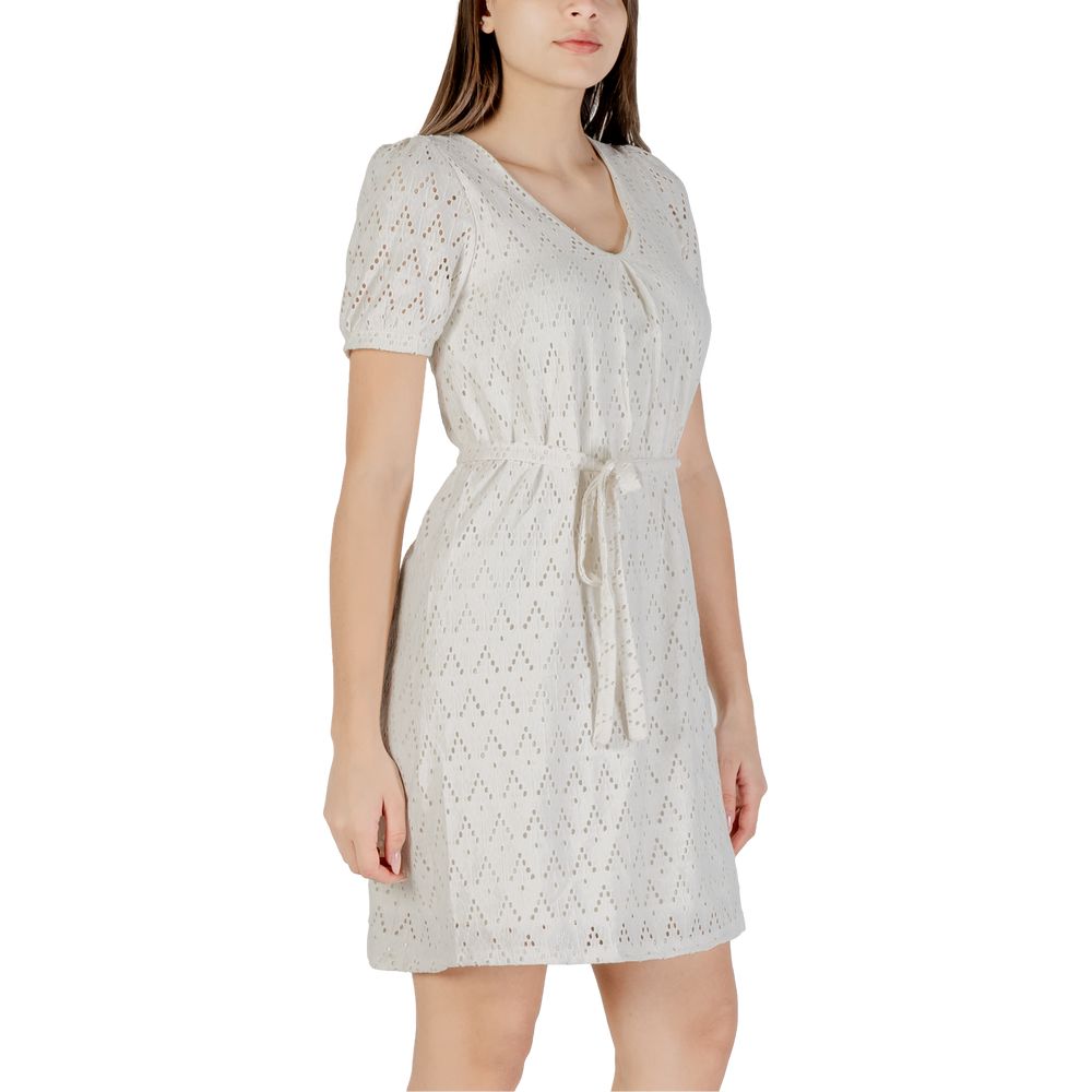 Vila Clothes Beige Recycled Polyester Short