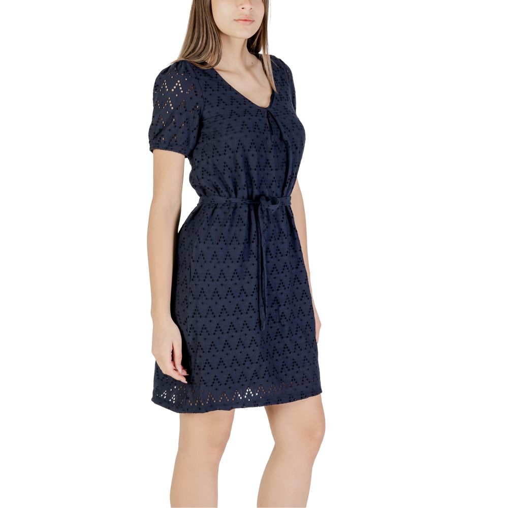 Vila Clothes Blue Recycled Polyester Short