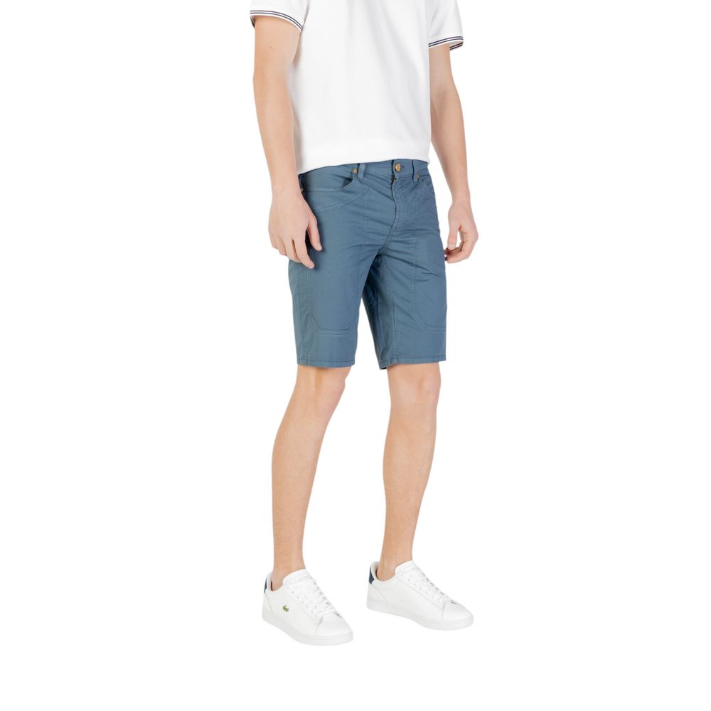 Jeckerson Blue Cotton Bermuda