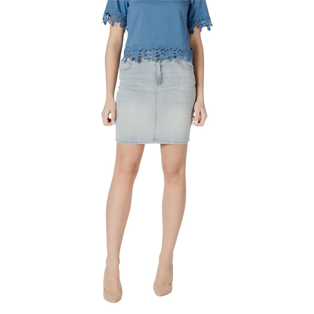 Morgan De Toi Blue Cotton Mini