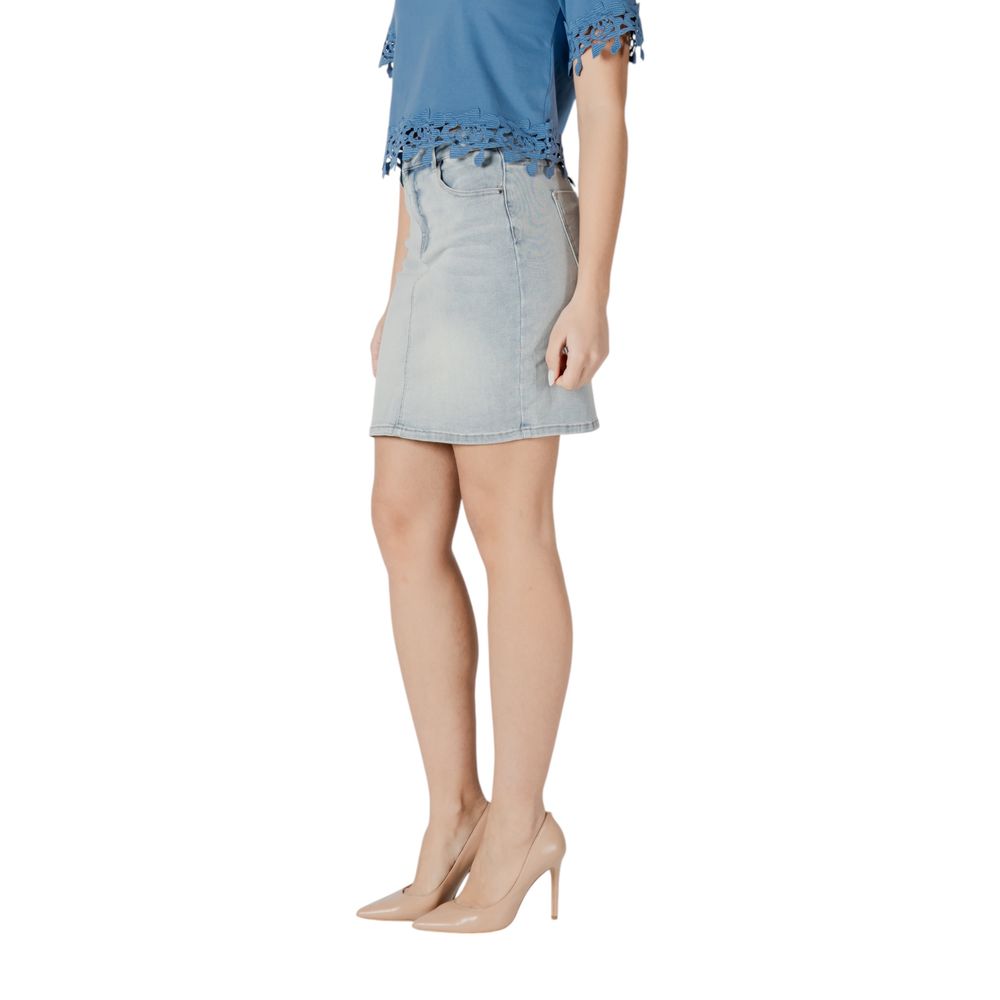 Morgan De Toi Blue Cotton Mini