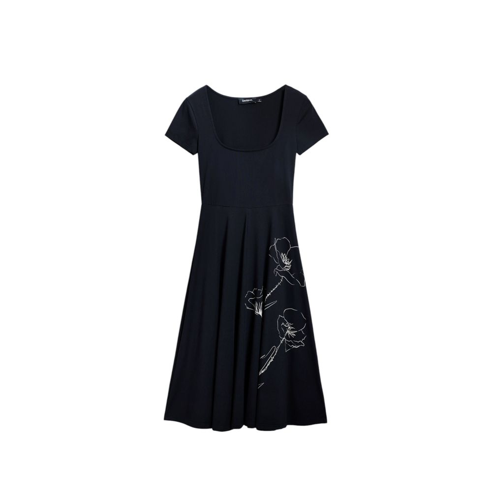 Desigual Black Cotton Midi