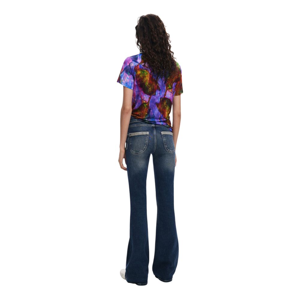 Desigual Purple Viscose T-Shirt