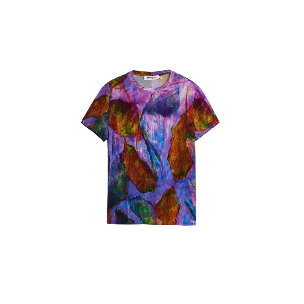 Desigual Purple Viscose T-Shirt