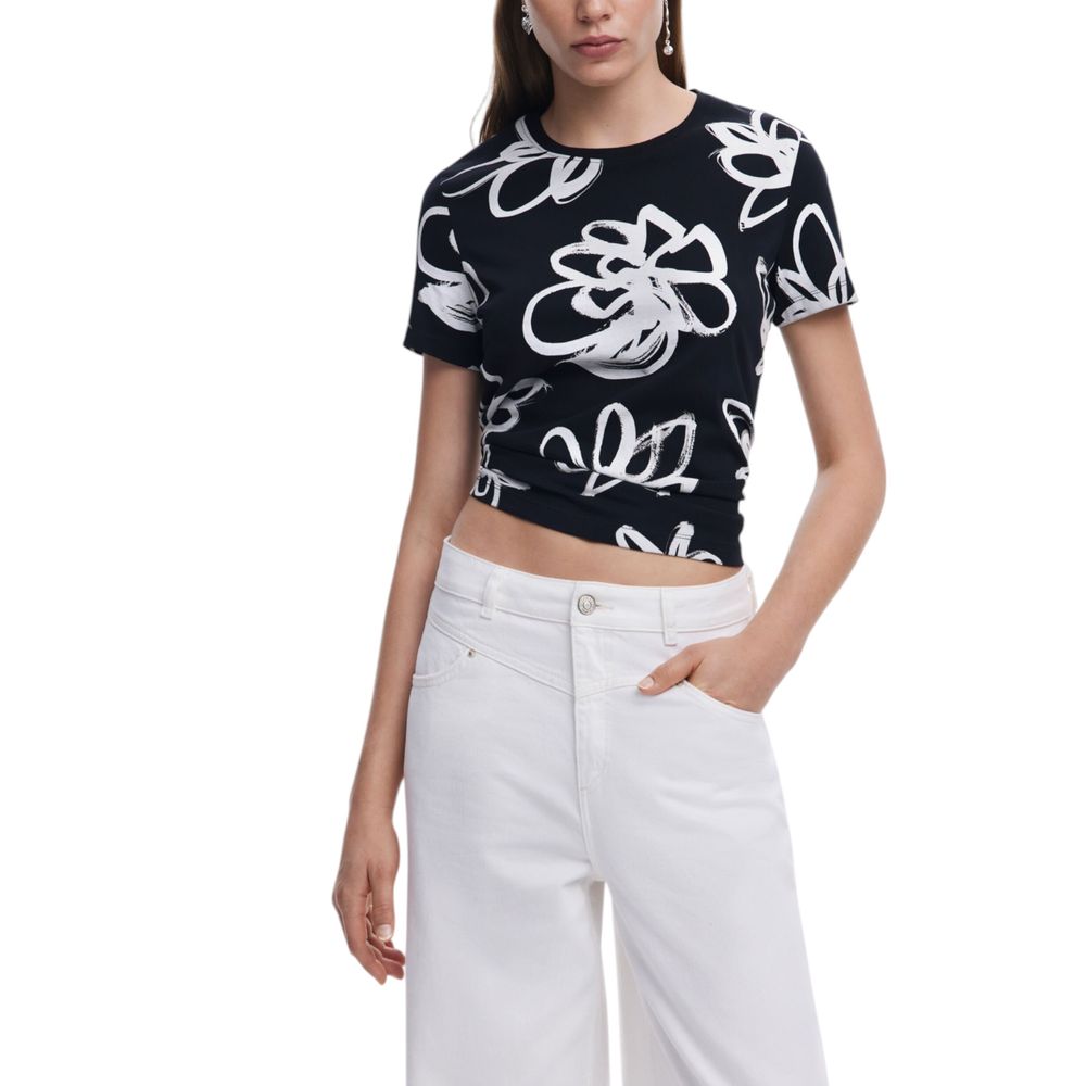 Desigual Black Cotton T-Shirt