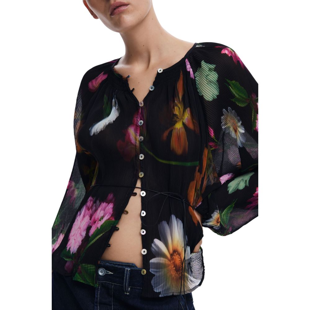 Desigual Black Polyester Blouse