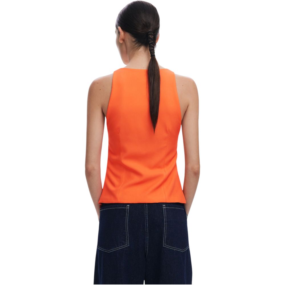 Desigual Orange Polyester Top