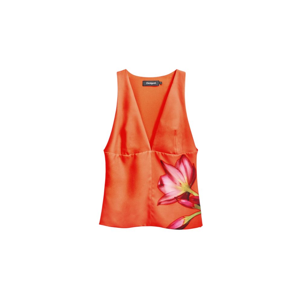 Desigual Orange Polyester Top