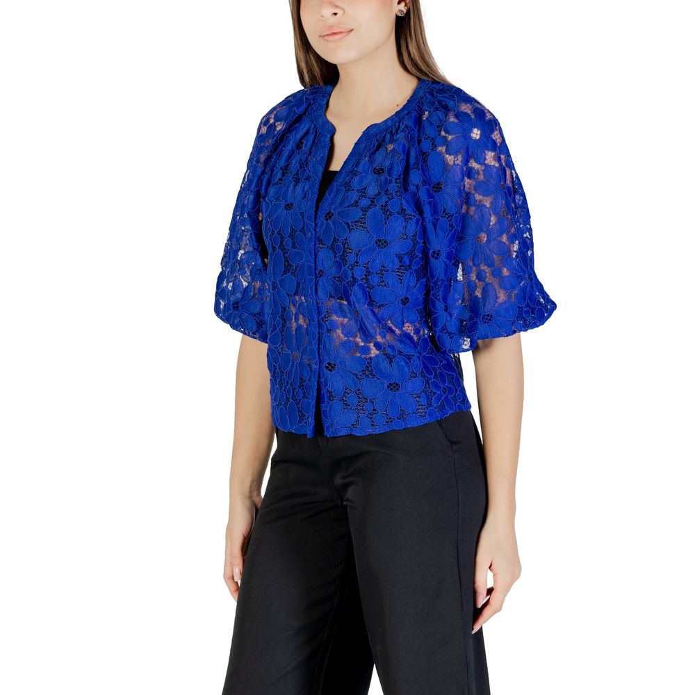 Desigual Blue Polyester Blouse