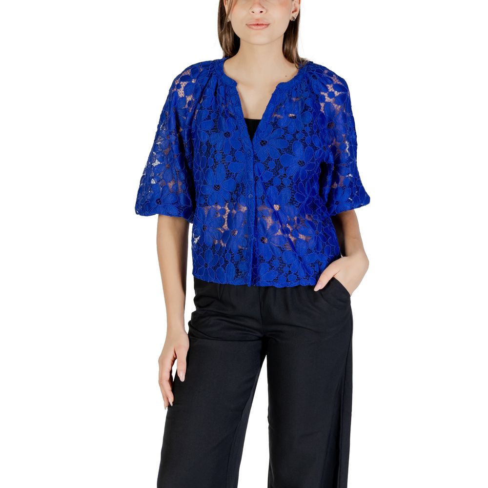 Desigual Blue Polyester Blouse