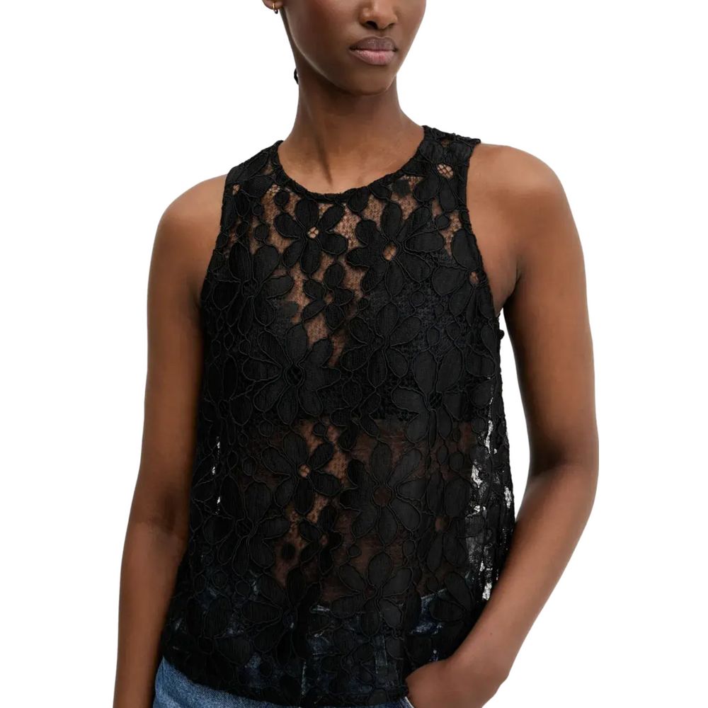 Desigual Black Polyester Tank Top