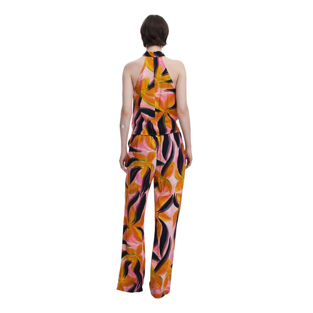 Desigual Orange Viscose Top