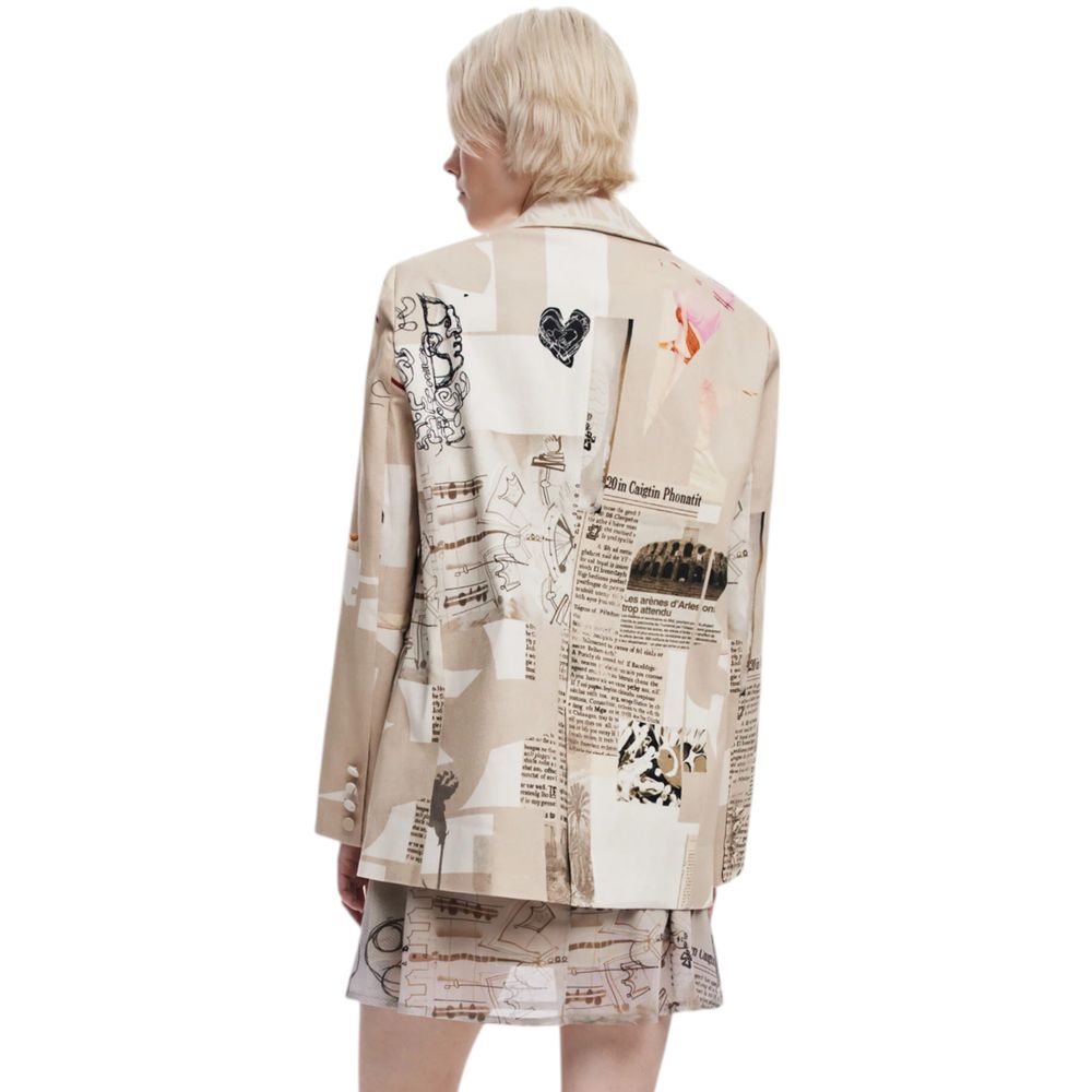 Desigual Beige Cotton Blazer