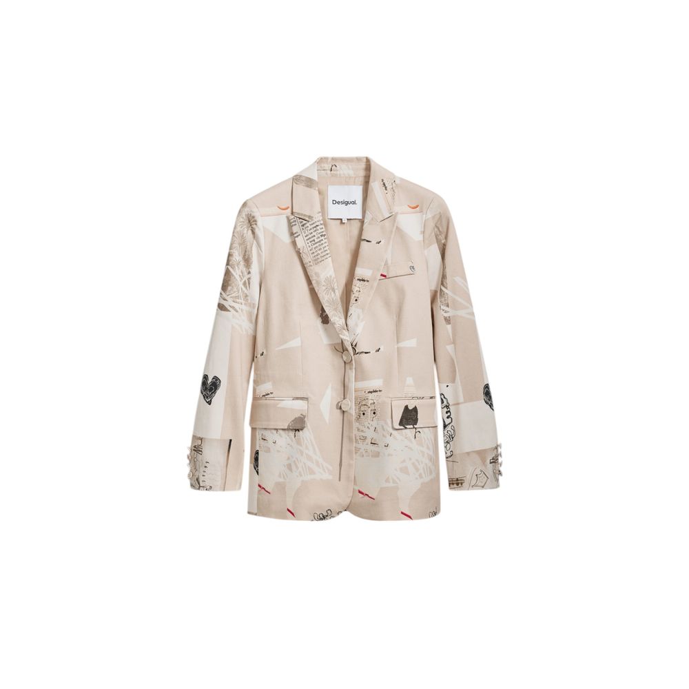 Desigual Beige Cotton Blazer