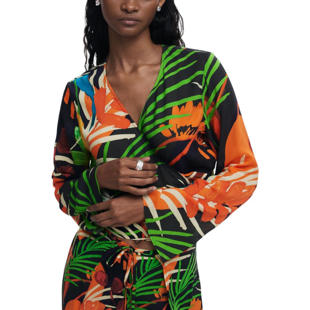 Desigual Black Viscose Top