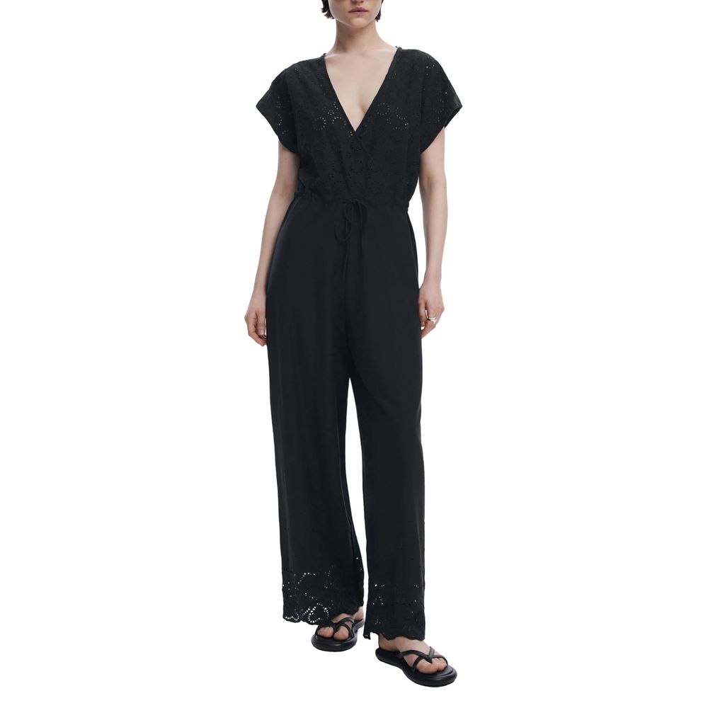 Desigual Black Polyester Jumpsuit