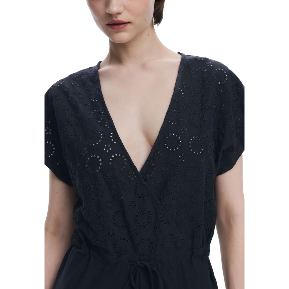 Desigual Black Polyester Jumpsuit