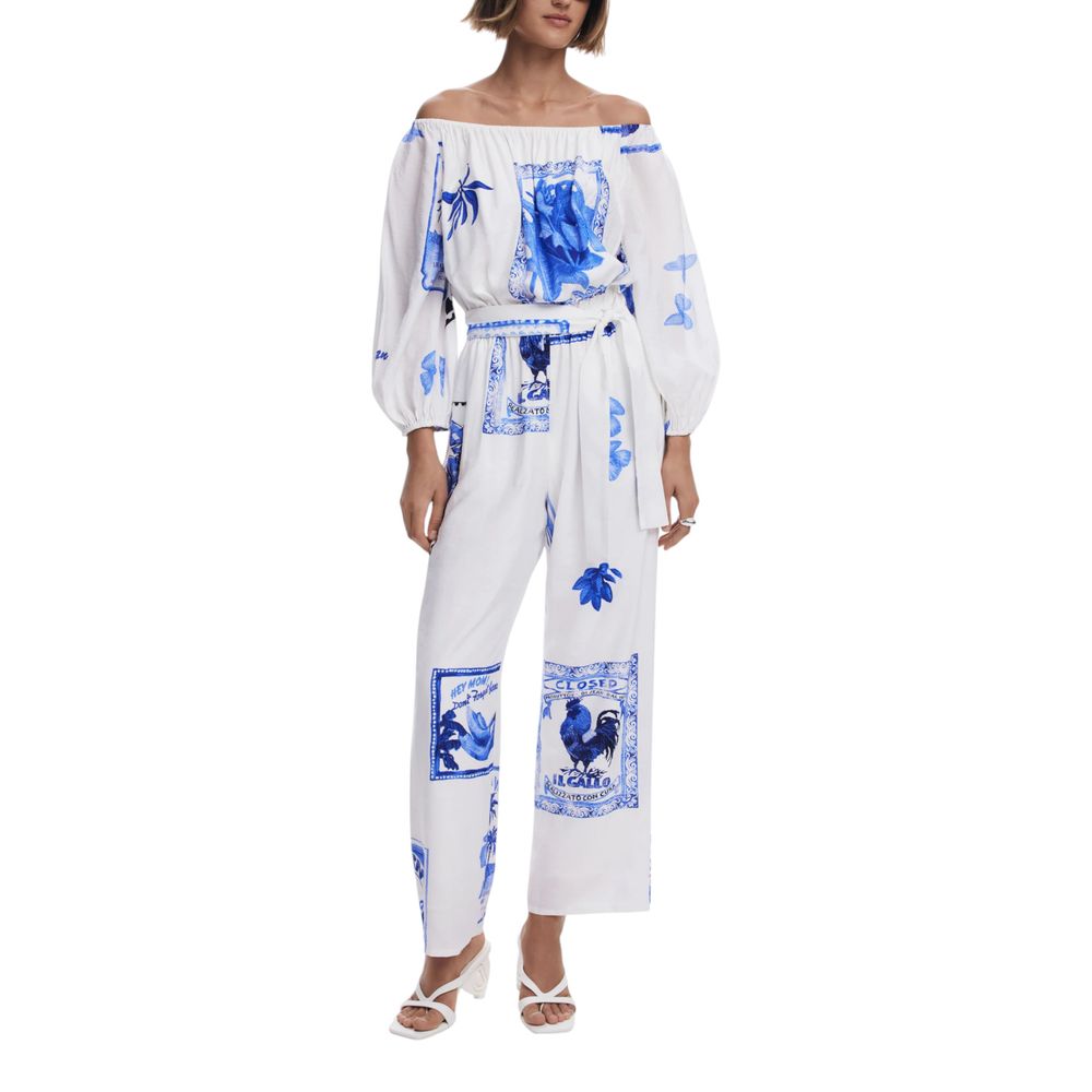 Desigual White Viscose Jumpsuit