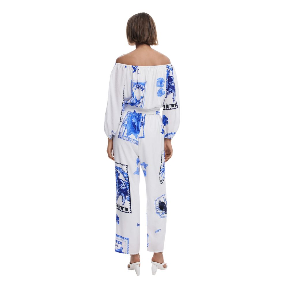 Desigual White Viscose Jumpsuit