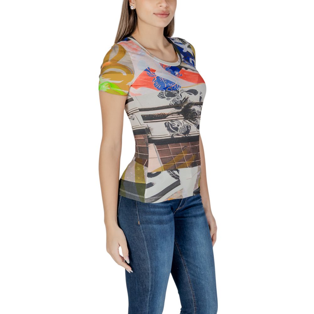 Desigual Beige Viscose T-Shirt