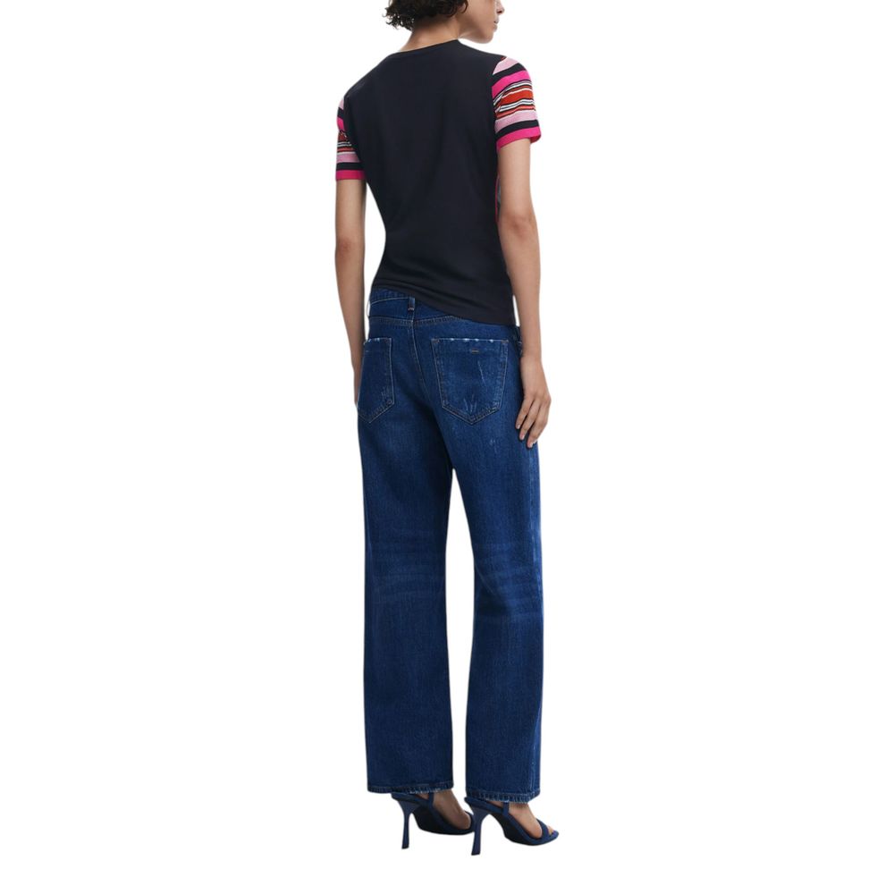 Desigual Black Cotton T-Shirt