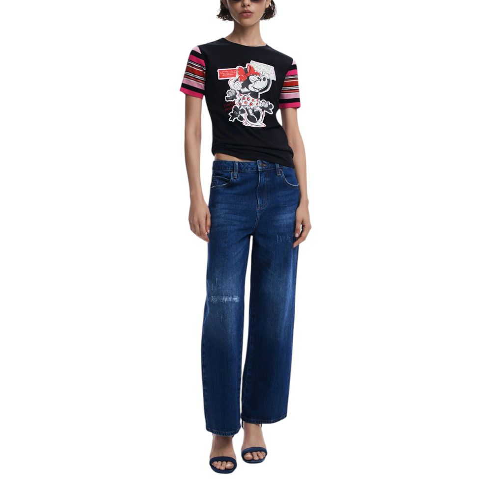 Desigual Black Cotton T-Shirt