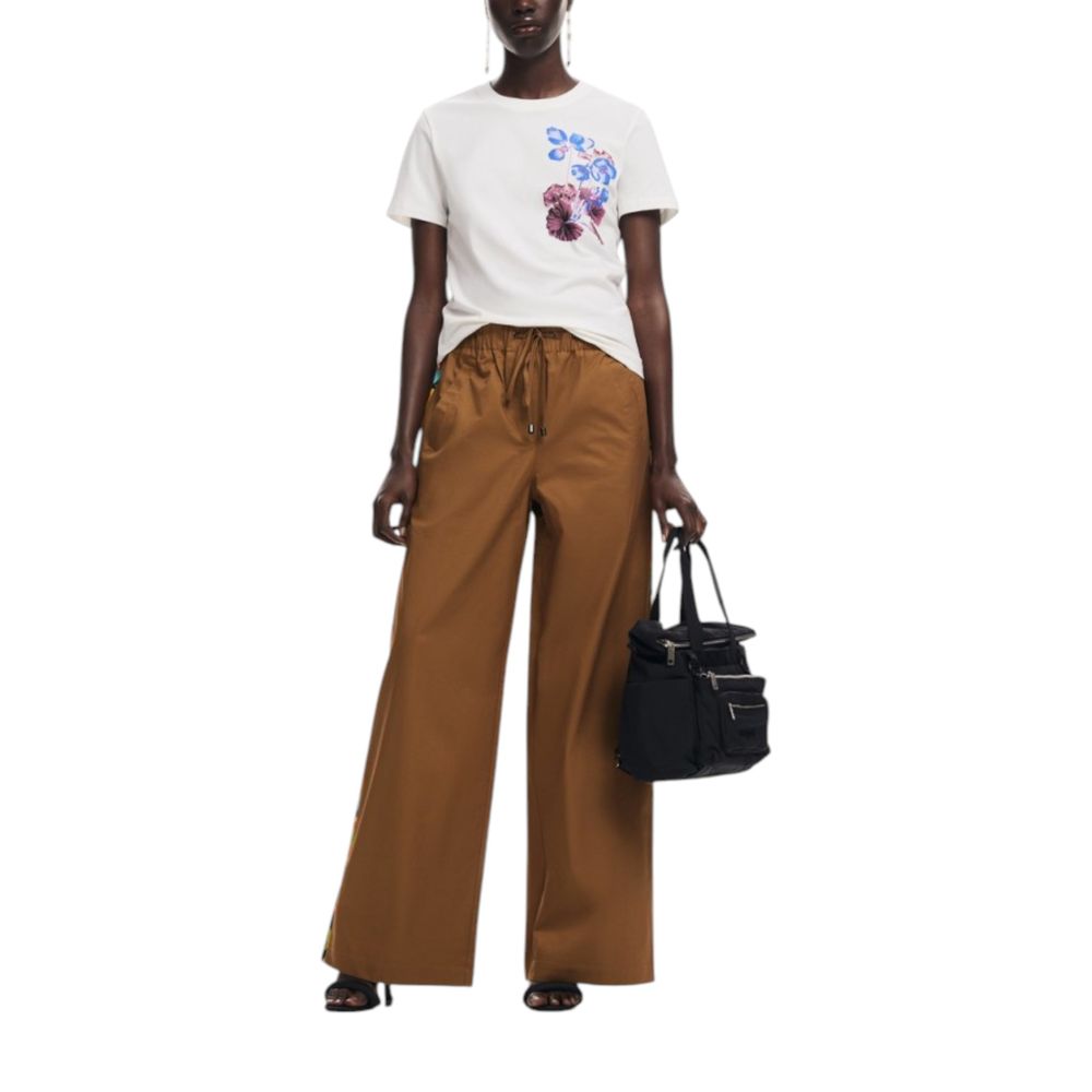 Desigual White Cotton T-Shirt