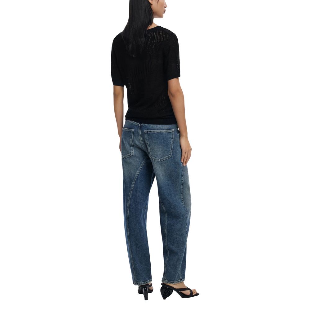Desigual Black Viscose T-Shirt