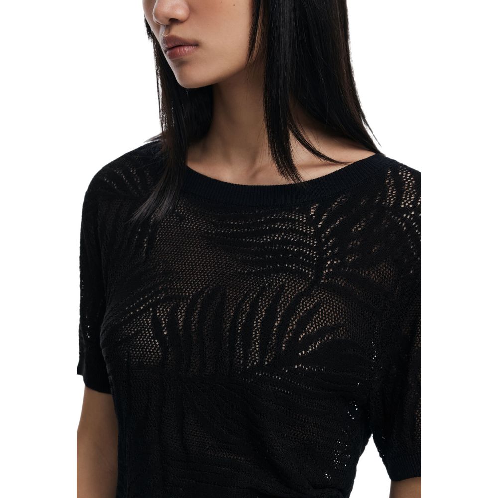 Desigual Black Viscose T-Shirt
