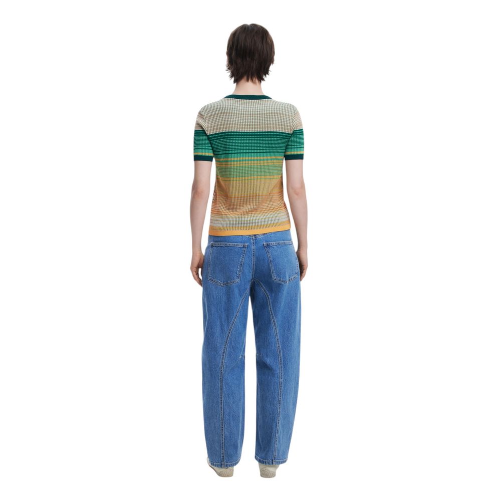 Desigual Green Viscose T-Shirt