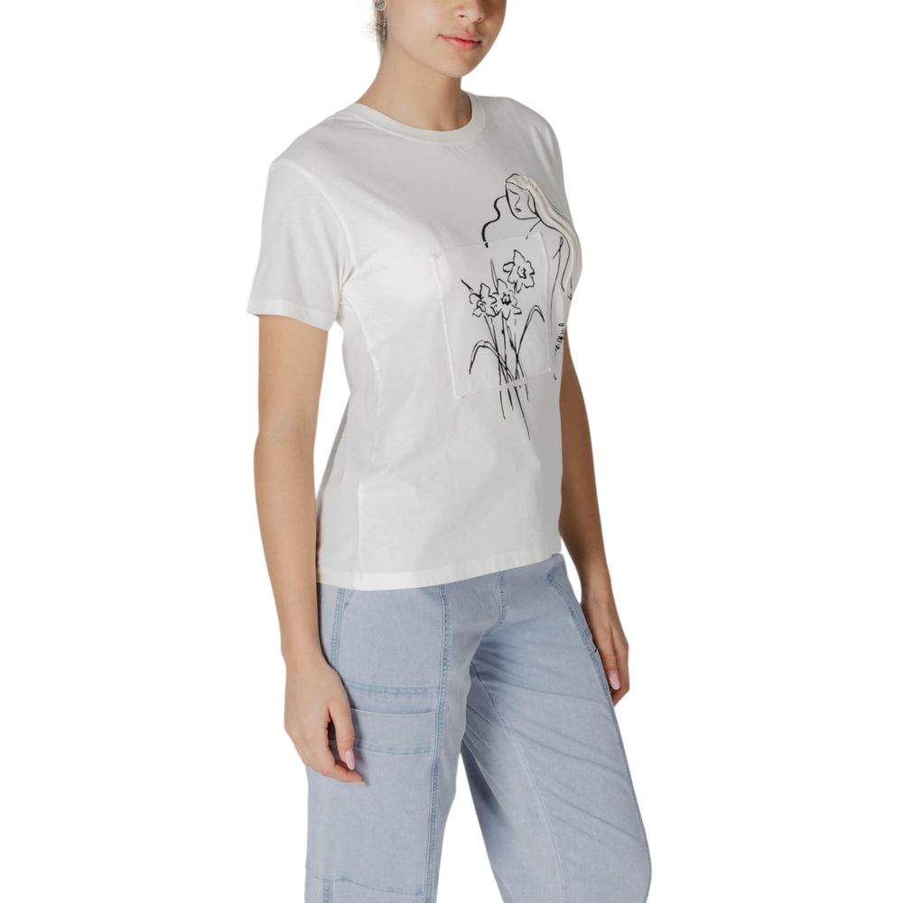 Desigual White Cotton T-Shirt