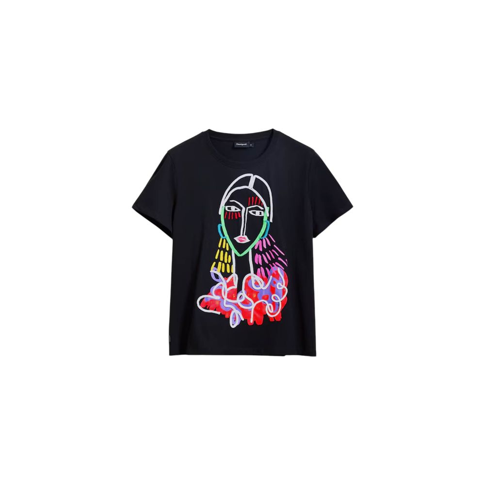 Desigual Black Cotton T-Shirt