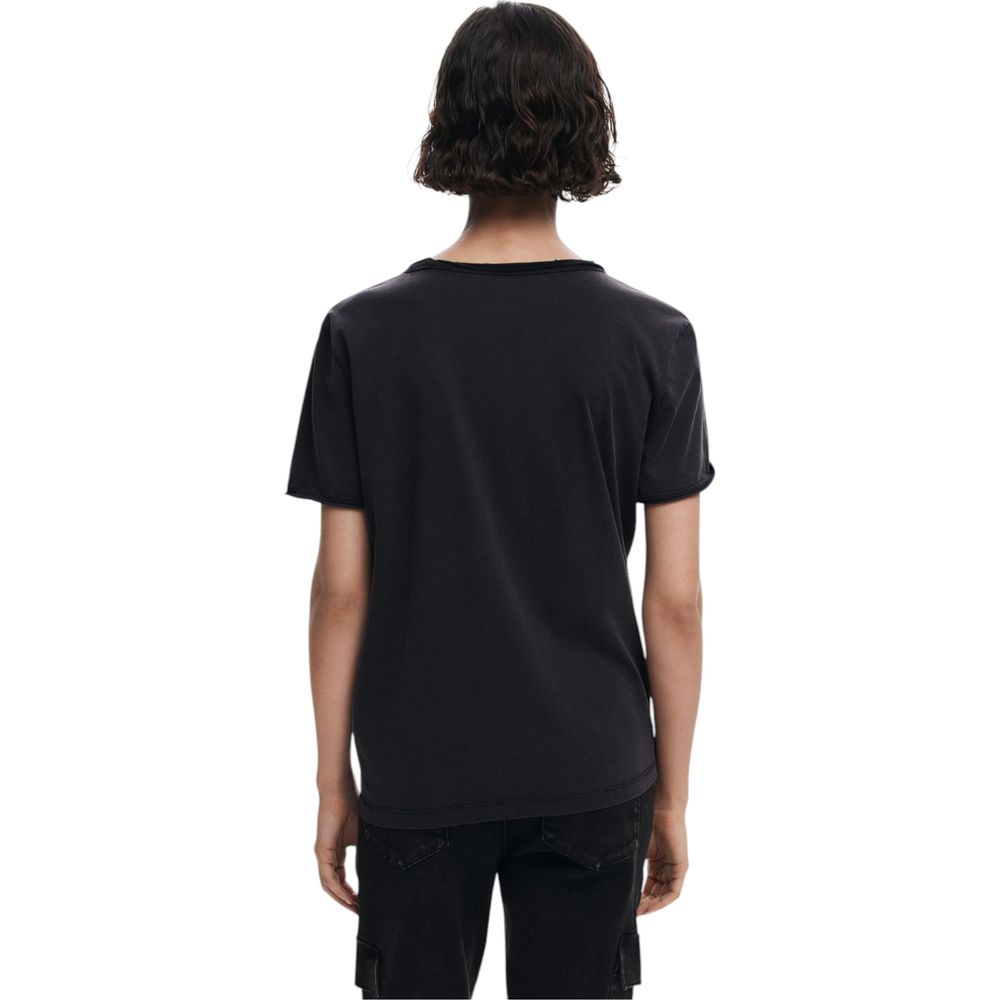 Desigual Black Cotton T-Shirt