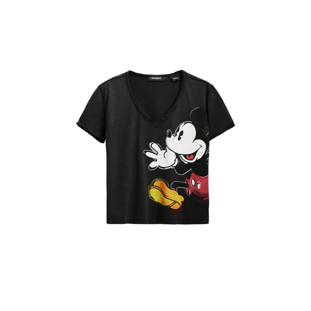 Desigual Black Cotton T-Shirt