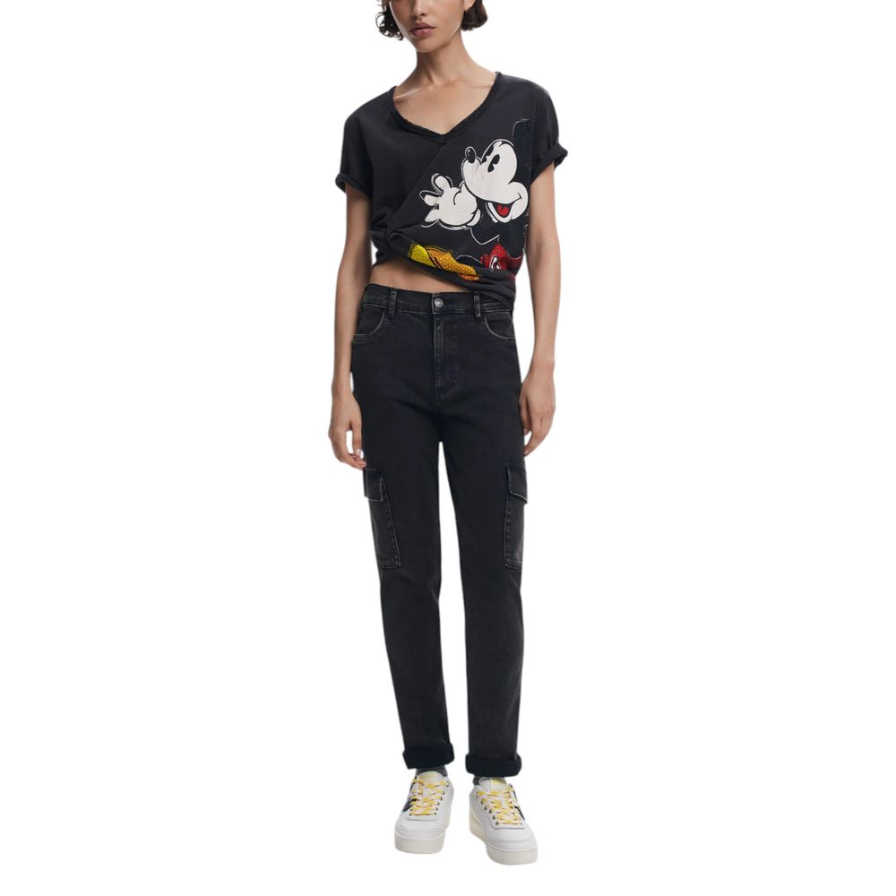 Desigual Black Cotton T-Shirt