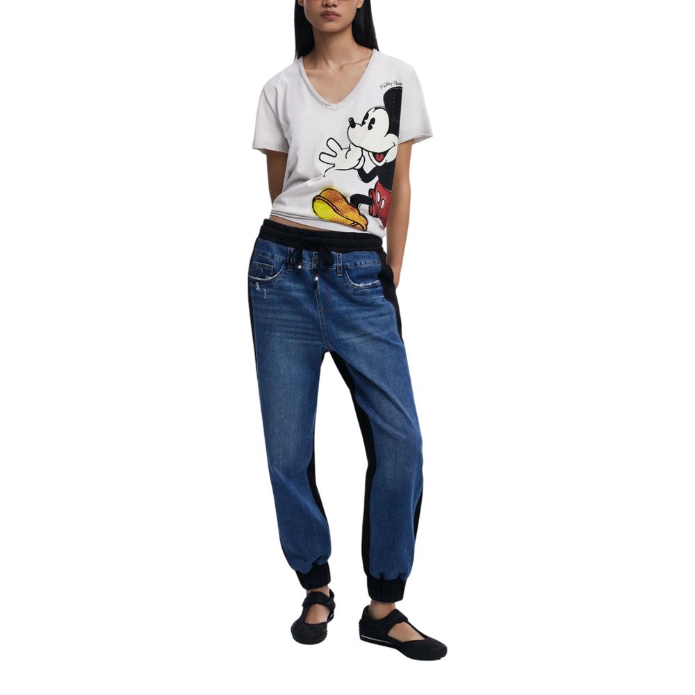 Desigual Gray Cotton T-Shirt
