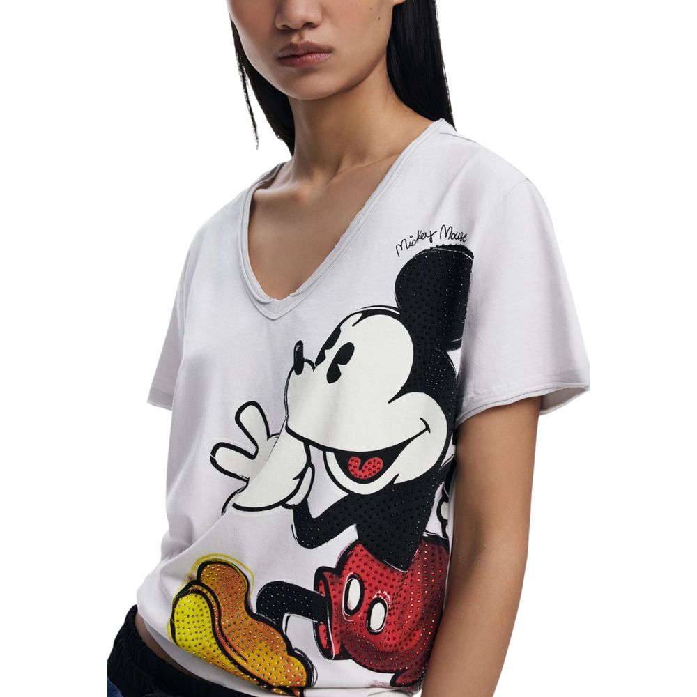 Desigual Gray Cotton T-Shirt