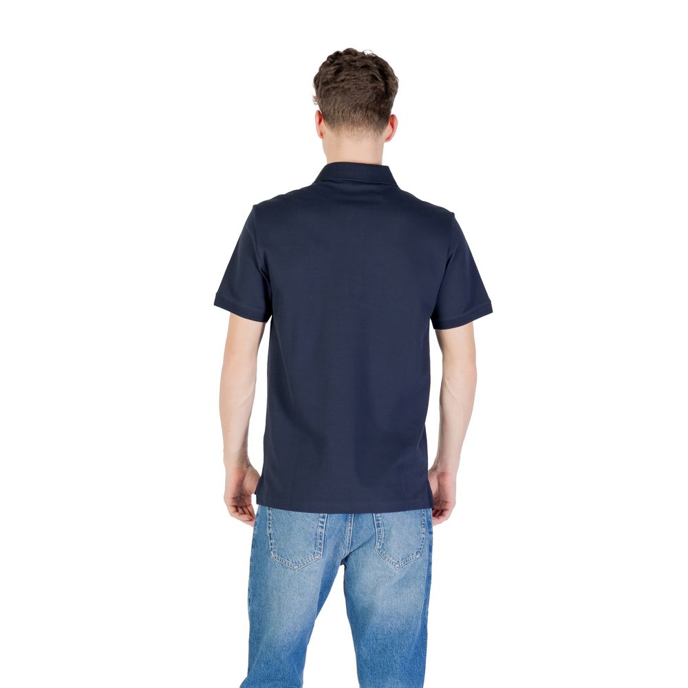 Emporio Armani Underwear Blue Cotton Polo Shirt