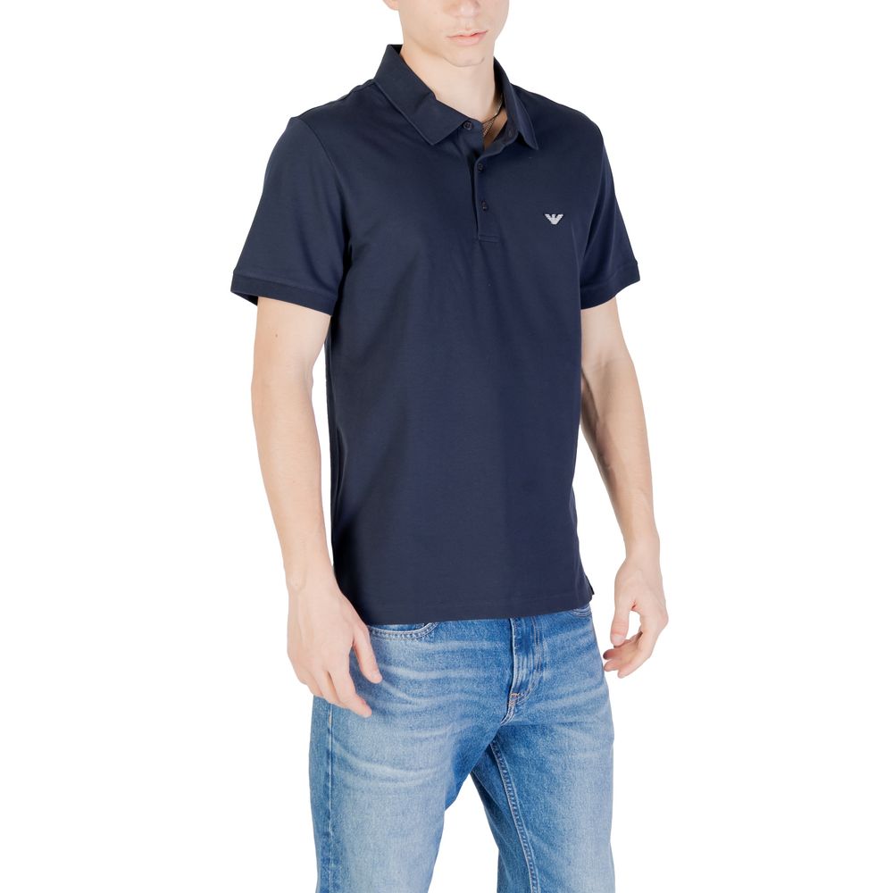 Emporio Armani Underwear Blue Cotton Polo Shirt
