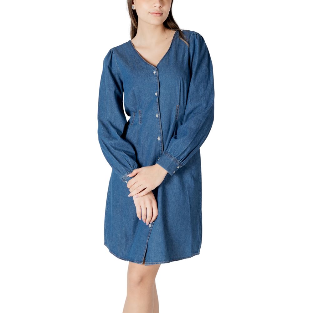 ICHI Blue Cotton Short