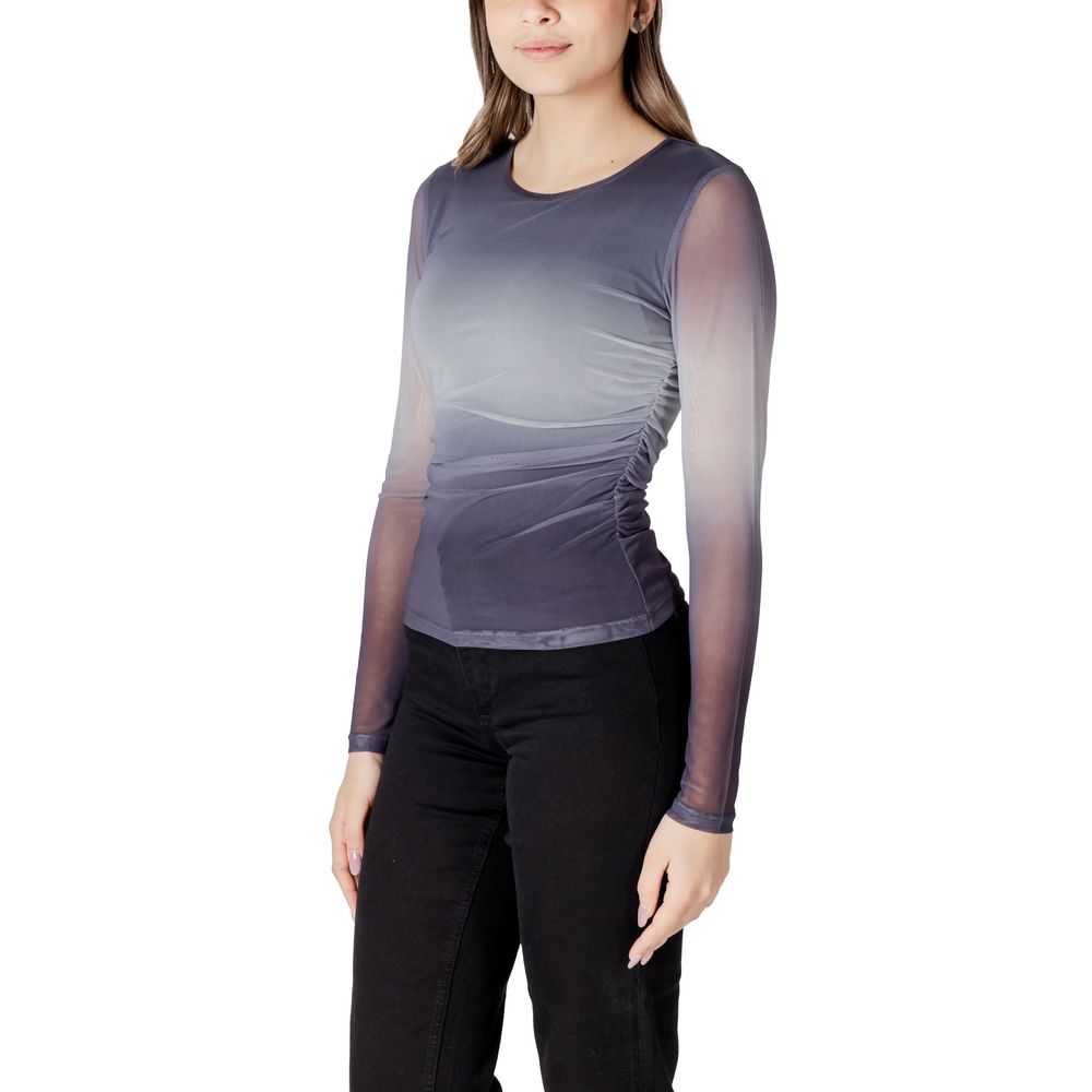 ICHI Gray Polyester Long Sleeve