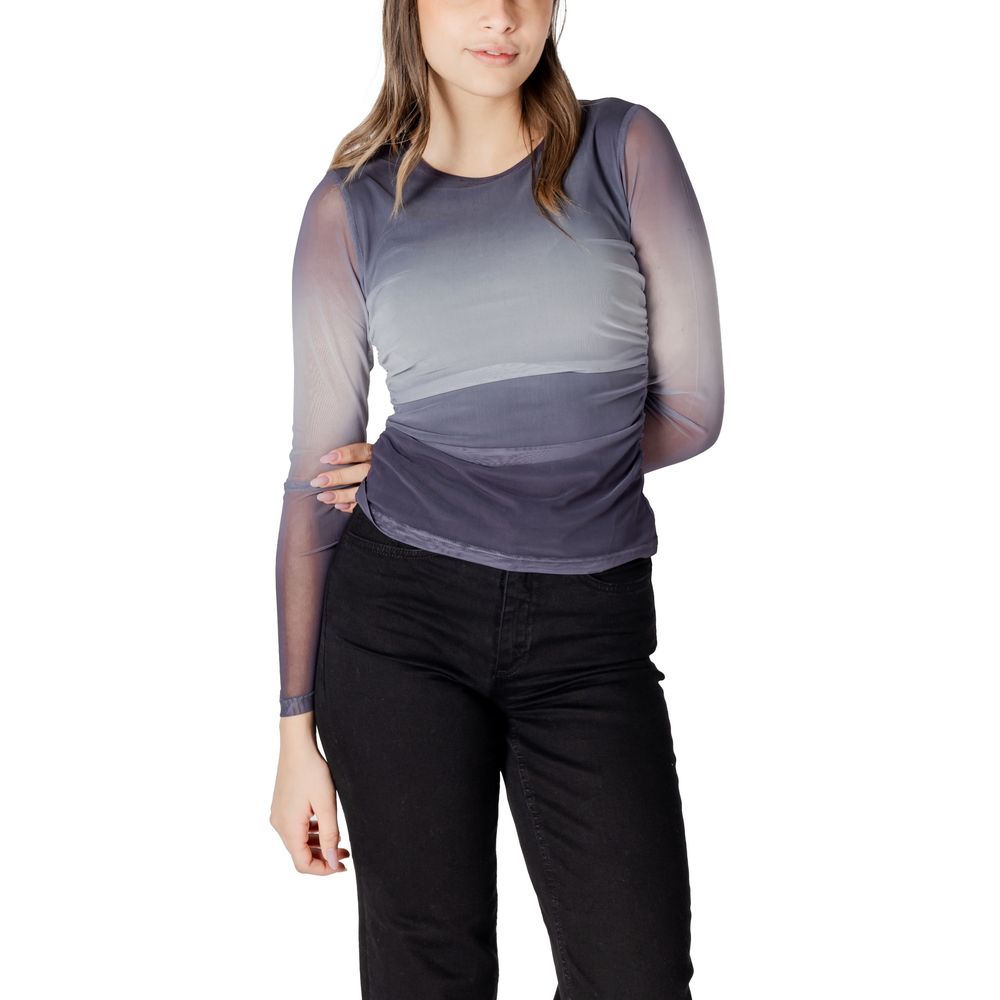 ICHI Gray Polyester Long Sleeve