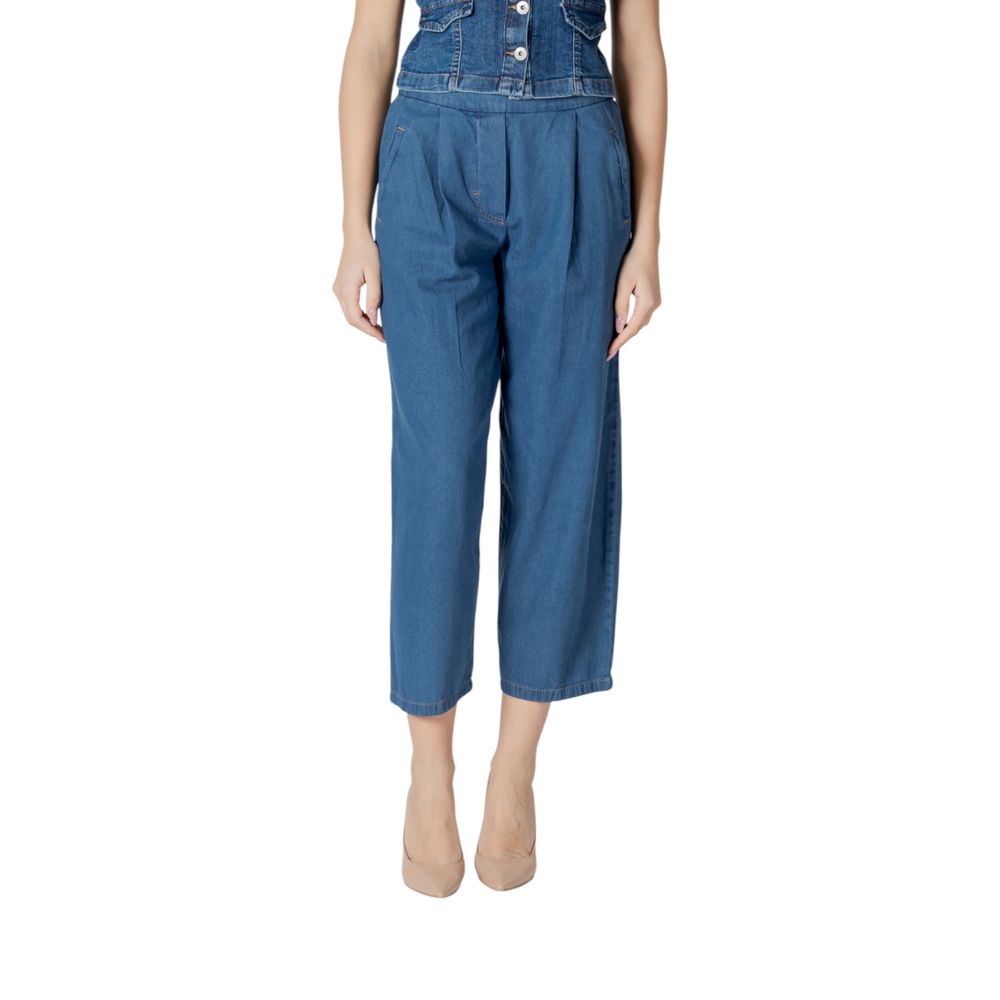 ICHI Blue Cotton Jeans Denim