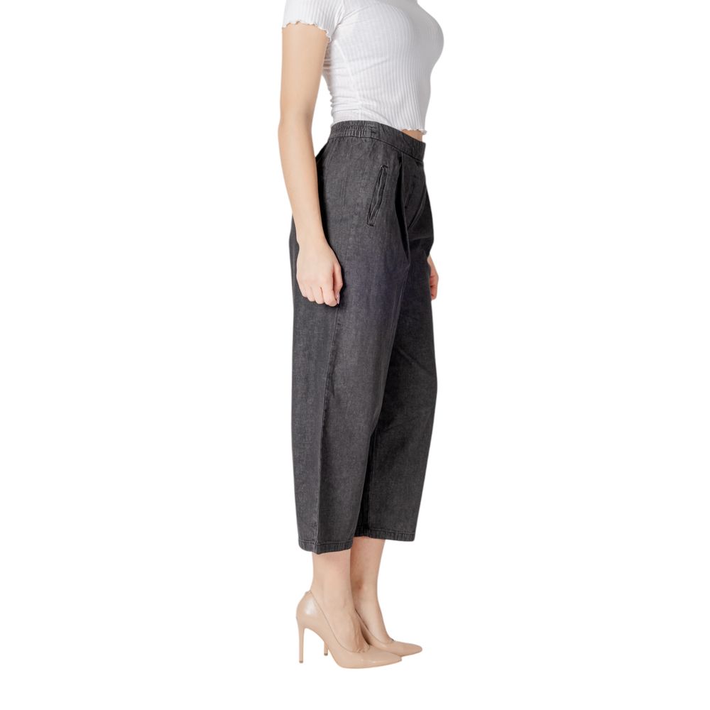 ICHI Black Cotton Jeans Denim