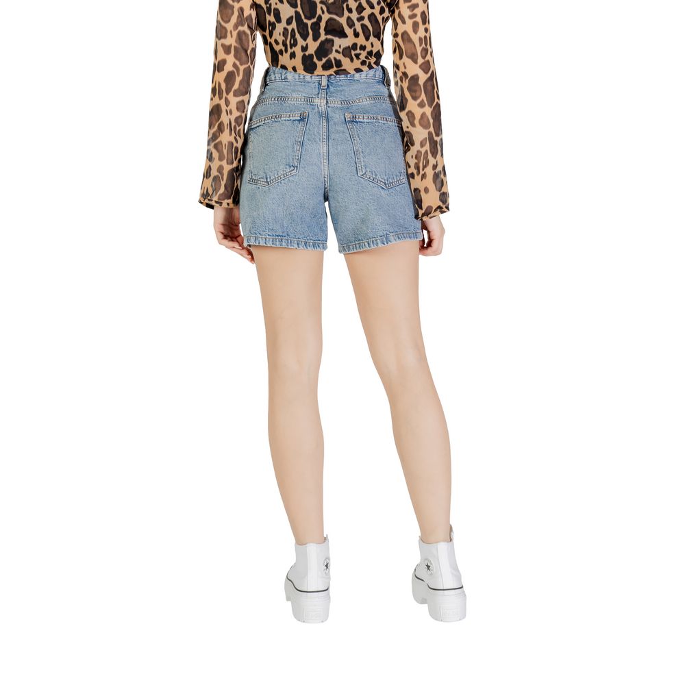 ICHI Light Blue Cotton Short