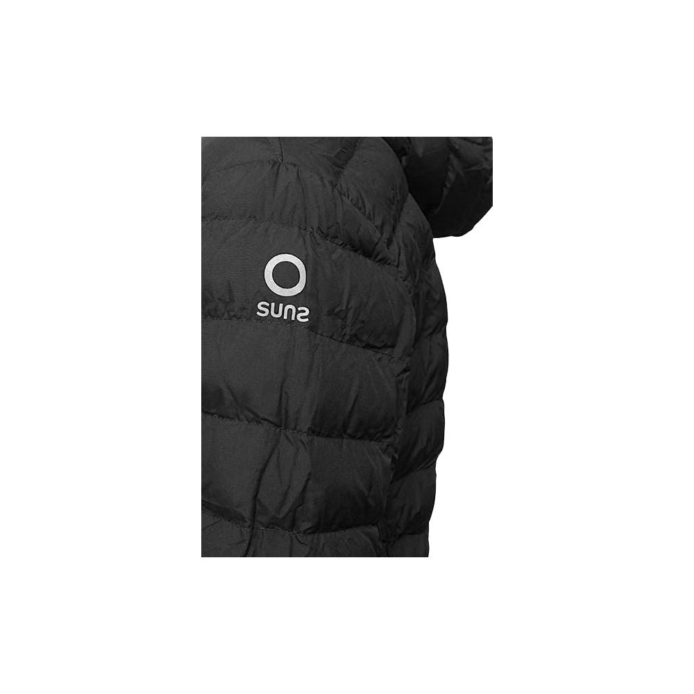 Suns Black Polyester Men's Quilted Jacket