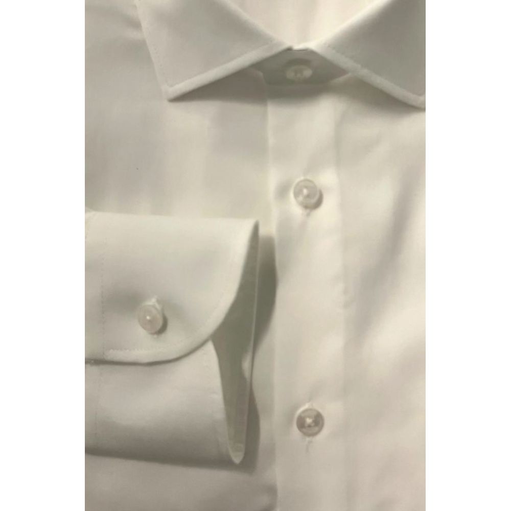 Baldinini Trend White Cotton Men Shirt