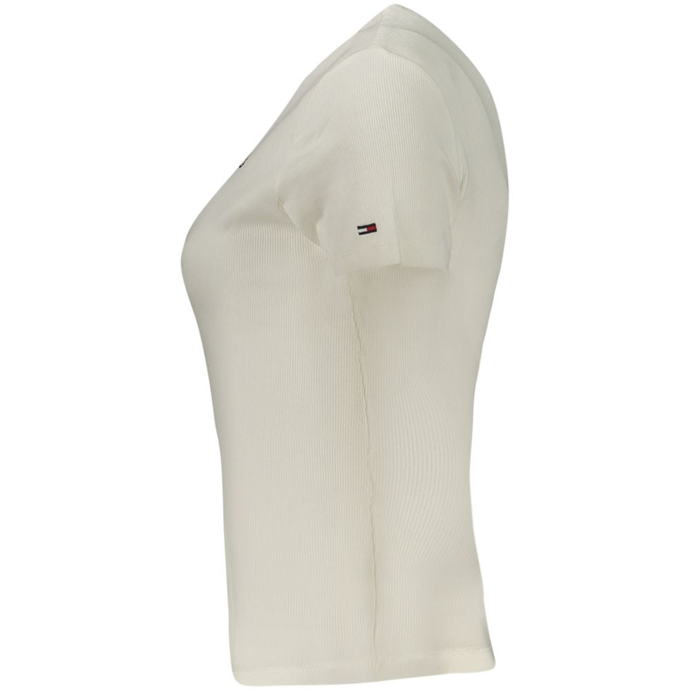Ženska bombažna majica Tommy Hilfiger Bianco