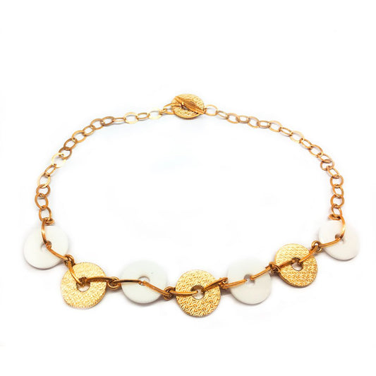 Ogrlica iz nerjavečega jekla z rožnatim zlatom